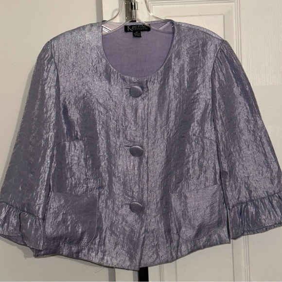 K Petite Collection Top/blazer Violet Size 8P - Picture 4 of 7